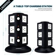 Umirro 10-Outlet Power Strip with 4 USB Charging Ports - Pure Black N2
