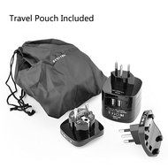 Bestten 3 Outlet Mini Travel Charger Surge Protector with Dual USB Charging Ports (shared 2.4A), 18in Cord, Portable...
