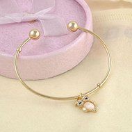 Fashion Charm Women Owl Rhinestone Gold Plated Cuff Bracelet Bangle Jewelry NEW