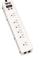 Tripp Lite 6 Right Angle Outlet Surge Protector Power Strip, Tel/Modem, 15ft Cord, &amp; $75K INSURANCE (TLM626TEL15)