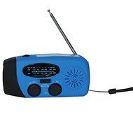 Sminiker Solar Self Powered Portable Hand Crank Emergency Radios, AM/FM/NOAA Weather, Emergency Flashlight (Red) N16
