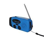 Sminiker Solar Self Powered Portable Hand Crank Emergency Radios, AM/FM/NOAA Weather, Emergency Flashlight (Red) N17