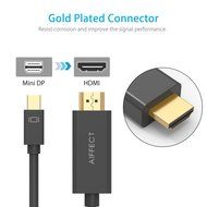 AIFFECT Mini DP to HDMI Cable 1080P Mini DisplayPort to HDMI Cable (Thunderbolt Port Compatible) for Apple Macbook...