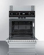 Summit TTM7212BKW 24" Gas Wall Oven with 2.92 Cu. Ft. Oven Capacity Digital Clock/Timer Oven Light Storage Compartment... N4