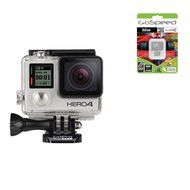 GoPro Hero4 Hero 4 12MP Full HD 4K 30fps 1080p 120fps Built-In Wi-Fi Waterproof Wearable Camera Black Adventure... N102