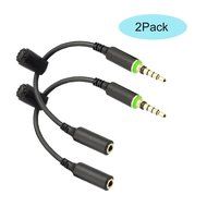 Seadream 2Pack Replacement 3.5mm Headphone Extension Cable Wire Cord Adapter with Jack Cover Seal Plug for iPhone...