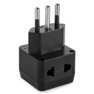 Yubi Power 2 in 1 Universal Travel Adapter with 2 Universal Outlets - Built in Surge Protector - 3 Pack - Black... N43