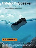 SARDINE Waterproof, Dustproof, Anti-scratch, Shockproof Wireless Portable Bluetooth Stereo Sport Speaker 4.0 Built-in...