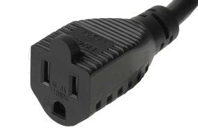 SF Cable, 3ft Ultra Low Profile Angle NEMA 5-15P to 5-15R with 36 inches 16/3 AWG SJT