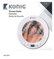Konig AM/FM shower radio with mirror [HAV-SR42] N5