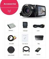 SEREE HDV-S80 10x Optical Zoom Camcorder Full HD 1080p 30fps 24MP Remote Control Digital Video Recording Camera... N7