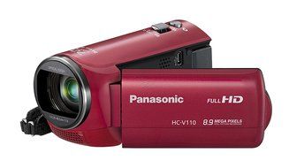 Panasonic HC-V110P-R 38X Optical Zoom 8.9 MP Still Image HD Camcorder (Red)