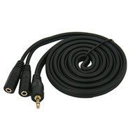 HDE 3.5mm Male Jack to Dual 3.5mm Female Socket AUX Auxiliary Splitter Cable