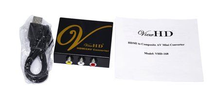 ViewHD HDMI to TV Composite RCA AV + S Video Converter | Include AV &amp; S Video Cables + AC Power Adapter | Model... N9