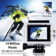TEC.BEAN EX5000 2.0inch 14MP WIFI Waterproof Action Camera Kit with Accessories (17 Items) - White N18