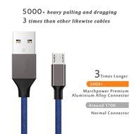 Marchpower, Micro USB Cable, 2PCs 6ft Zinc Alloy Android Phone Charger - Fast Sync Charge USB Phone Cord for Android... N11