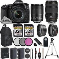 Canon EOS 80D Wi-Fi Full HD 1080P Digital SLR Camera + Canon 18-135mm IS USM Lens + Canon 70-300mm IS USM Lens...