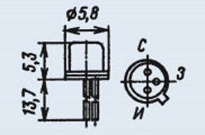 Transistor silicon military KP103E USSR 4 pcs N2