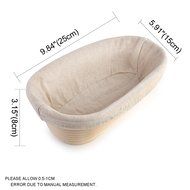 Homestia Round Shaped Bread Dough Proofing Rising Rattan Basket &amp; Linen, 9.8 Inch