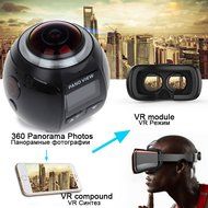 Blueskysea 4K 360&deg; Wifi Mini Camera Panoramic Camera 24482448 16M Ultra HD 3D Sport Action Driving VR Camera (... N8