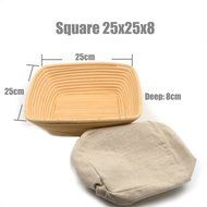 AngelaKerry 1pcs 34x15.5x7cm (1.3x0.6x0.2.8 inch) Banneton Brotform Long-Strip Bread Proofing Basket Handmade N4