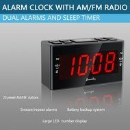 DreamSky Alarm Clock Radio With FM Radio Dual Alarms And Sleep Timer ,Large Number Display,Battery Backup N5