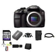 Sony A3000, ILCE-3000, ILCE-3000B, 20. 1MP Interchangeable Lens Camera Black (Body) 32GB Package 3 N2