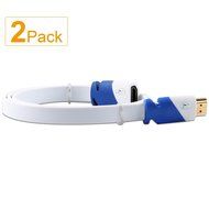 Super HD 4K Ultra HDMI Flat Cable 2.0V Male to Female HDMI Extension Cord Support 3D,Ethernet,1080P,and Audio... N2