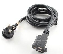 CablesOnline 6-ft Right Angled Plug AC Power Extension Cord/ Cable, NEMA 5-15P to 5-15R, PC-406R