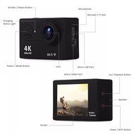 IWAWA Ultra HD 4K Wifi Waterproof Action Camera 4K1080P 170 Degree Wide Angle Lens N9