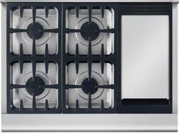 DCS RGV2364GDL 36" Gas Freestanding Range with 4 Burners, Sealed Burner, None Drawer, 5.3 cu. ft. Primary Oven... N3