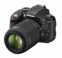Nikon D3300 24.2 MP CMOS Digital SLR with Auto Focus-S DX NIKKOR 18-55mm f/3.5-5.6G VR II Zoom Lens (Black) -... N3