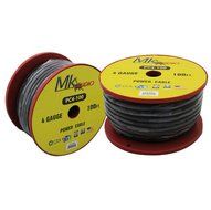 Mk Audio PC4-100RD 4 Gauge Spool Multi-Strand 100 Feet Power Wire Cable (Red) N2