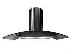 Range Hood Wall Mount Curved Tinted Glass Stainless Steel KA-148-28" NT AIR. Made in Italy. N2
