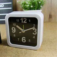 Surborder Shop Modern White Square Classic Silent Desk Travel Alarm Clock N2