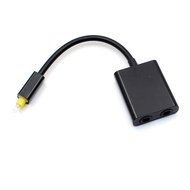 Maxhood Toslink Digital Optical Audio Splitter 1 in 2 Out Audio Adapter Cable N4