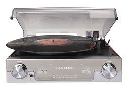 Crosley CR6005A-MA Tech Turntable with AM/FM Radio and Portable Audio Ready (Mahogany) N5