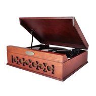 Pyle PVNTT6UMRBT Retro Vintage Classic Style Bluetooth Turntable Record Player, Vinyl-To-MP3 Recording