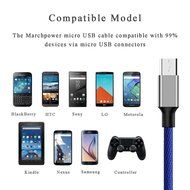 Marchpower, Micro USB Cable, 2PCs 6ft Zinc Alloy Android Phone Charger - Fast Sync Charge USB Phone Cord for Android... N15