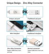 Marchpower, Micro USB Cable, 2PCs 6ft Zinc Alloy Android Phone Charger - Fast Sync Charge USB Phone Cord for Android... N16