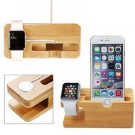 Wooden Charge Dock Holder for Apple Watch Series 2 iwatch 2 and Apple iPhone 7 7 Plus 6s 6s Plus Docking Station... N4