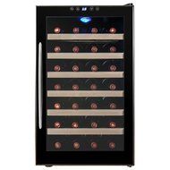 AKDY&reg; 28 Bottle Single Zone Thermoelectric Freestanding Wine Cooler Cellar Chiller Refrigerator Fridge Quiet Operation N7