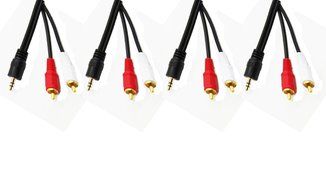 C&amp;E 3.5mm Stereo Male to Dual RCA Male (Right and Left) Audio Cable, 6 Foot