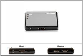 EnjoyGadgets EGHSP1X2 HDMI Splitter Amplifier 1 In to 2 Out Dual Display