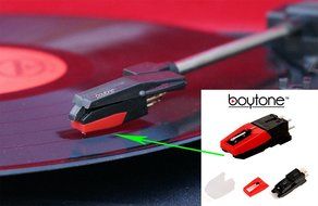 Boytone Stylus - Cartridge with 3 replacement ceramic needle for most turntable record players.