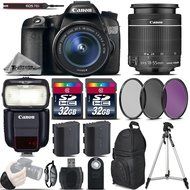 Canon EOS 70D DSLR Camera + Canon 18-55mm IS STM Lens + Canon Speedlite 430EX III RT + 64GB Storage + Backup Battery...