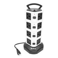 USB Power Strip, Bukm 14-Outlet Surge Protector, 4-Port USB Travel Charger Charging Station with 6.5 Feet Cord...