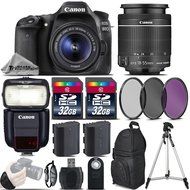 Canon EOS 80D DSLR Camera + Canon 18-55mm IS STM Lens + Canon Speedlite 430EX III-RT + 64GB Storage + Backup Battery... N3