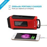 [2016 Upgraded Version] ELECLOVER Portable Dynamo Emergency Solar Crank AM/FM/NOAA(WB) Weather Radio with LED... N8