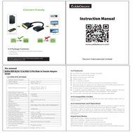 CableDeconn Active DVI-D Link 24+1 male to VGA FeMale M/F Video Cable Adapter Converter N9
